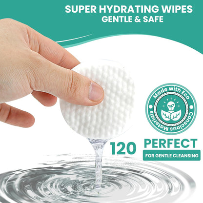 Dog Eye Wipes – 120 Pcs Soft Eye Wipes for Dogs and Cats – Natural Extracts Eye Care Balm for Pets – Easy to Use Dog Eye Wipes Tear Stain Remover for Sensitive Eyes – Hydrating Formula