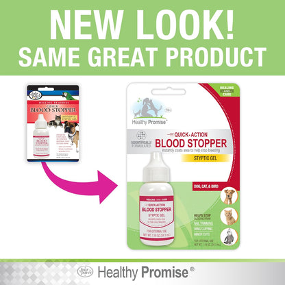 Four Paws Healthy Promise Quick Action Blood Stopper Styptic Gel for Dogs & Cats, 1.16 oz.