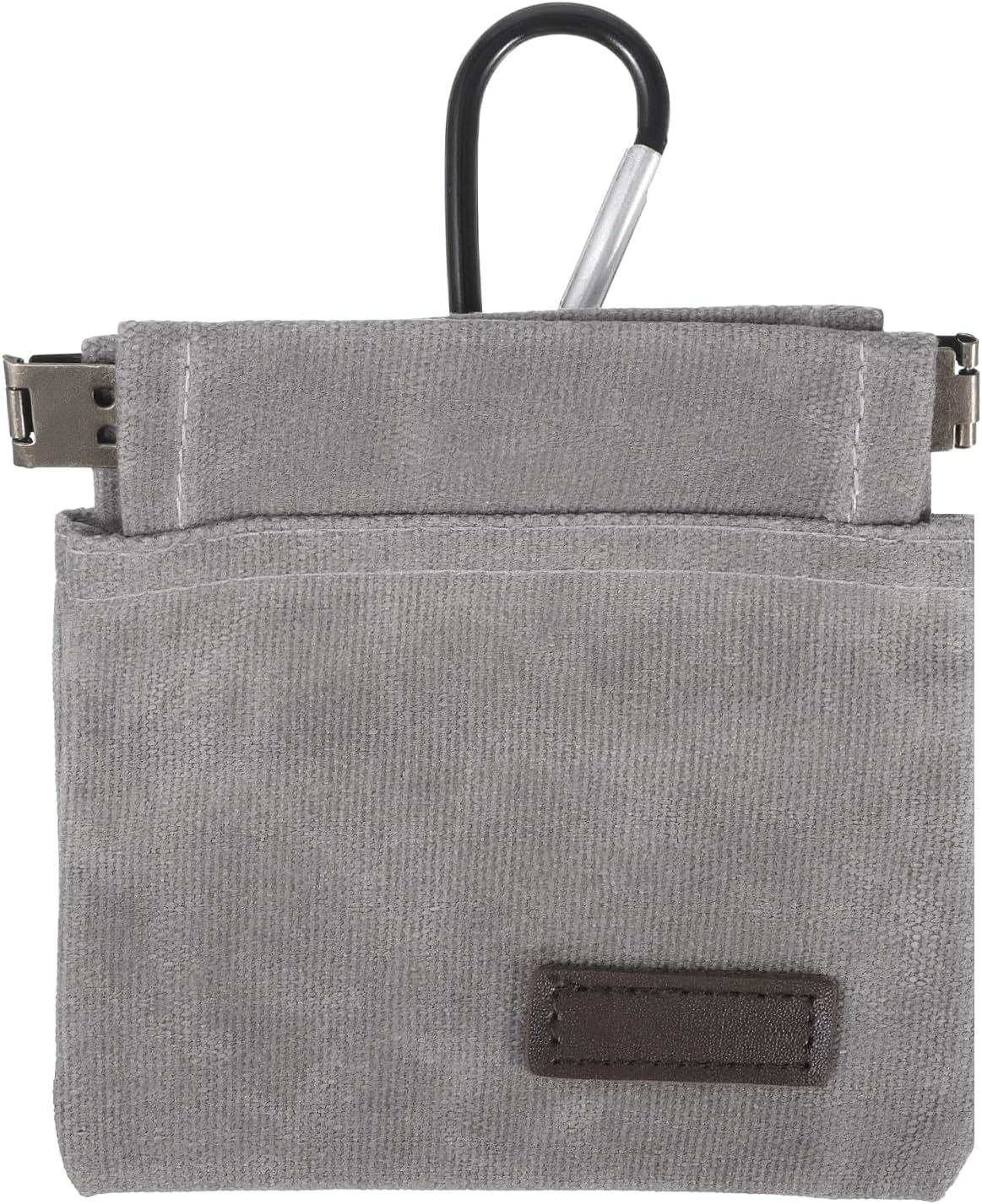 Dog Treat Pouch, Hand Free Dog Training Treat Pouch with Carabiner Portable Auto Closing Pet Walking Bag for Travel or Outdoor Use Pocket Sized Training Holder Pets Feed Snack Reward Pocket (Grey)