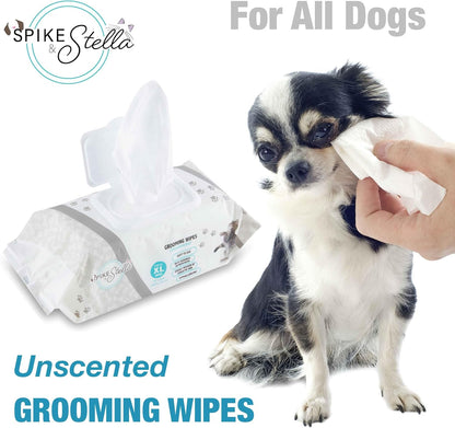 110 Pack Pet Grooming Wipes - Large & Extra-Large Sizes - Lavender, Aloe, & Unscented Variations - Hypoallergenic & Extra Durable - Perfect for Dogs & Cats, 8.6"x7.8"