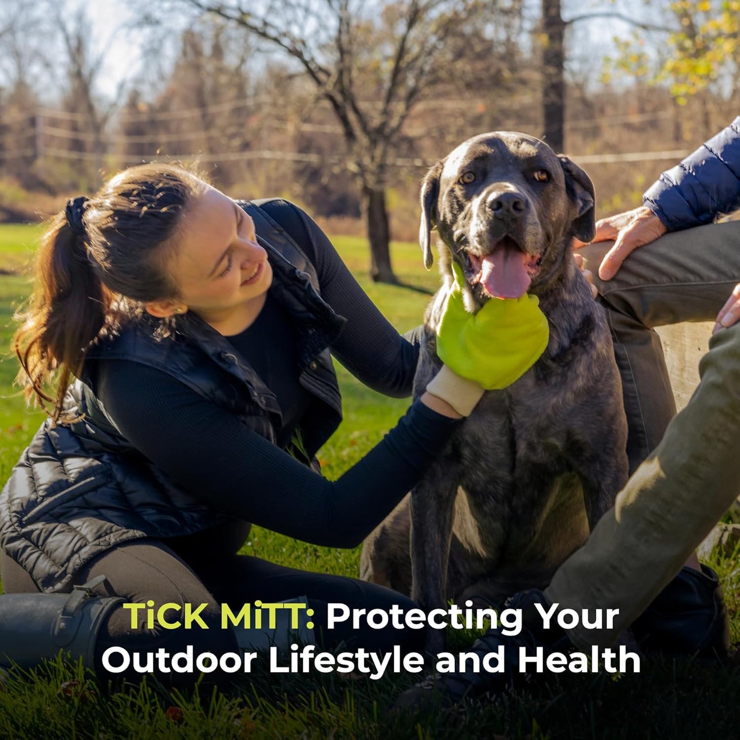 TiCK MiTT Yellow Tick Removal Glove for Humans & Pets - Safely Remove Ticks Effortlessly, Chemical-Free, Durable, Portable Tick Management Tool for Outdoor Adventures & Everyday Use