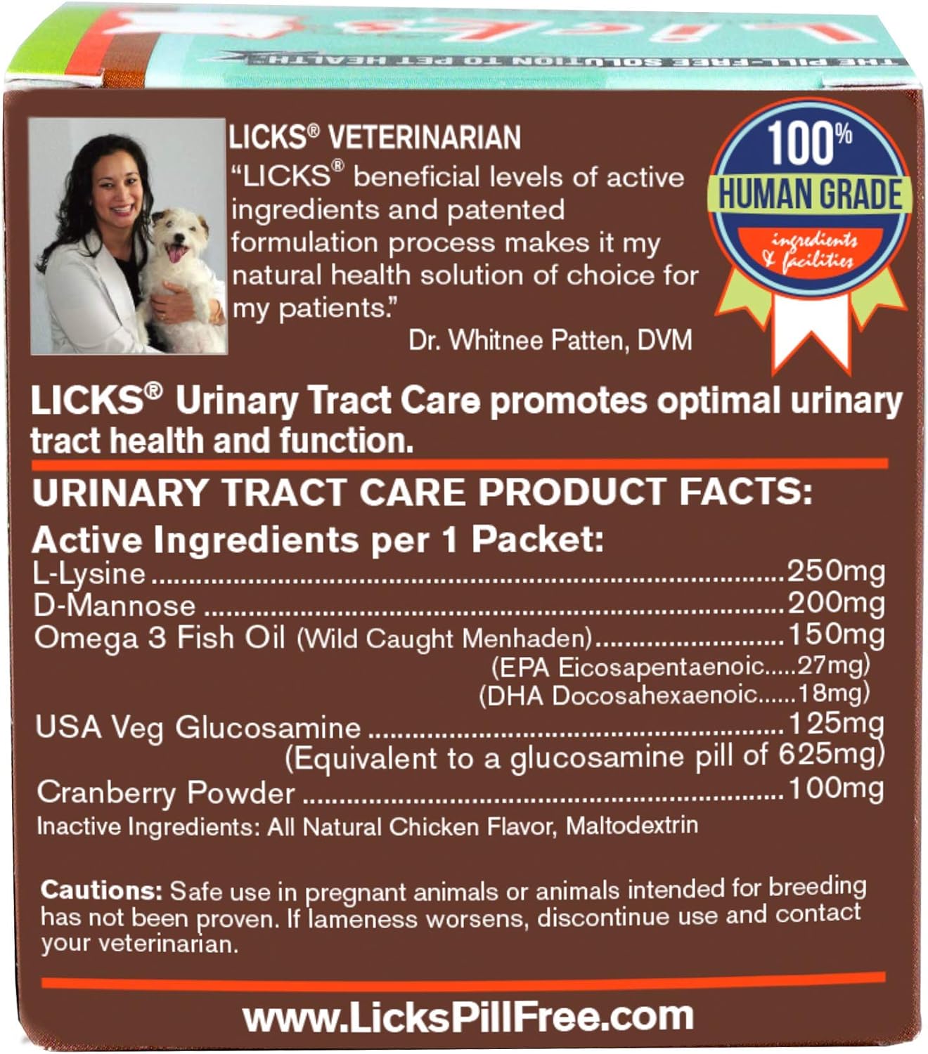 Licks Pill-Free Cat Urinary Tract Care - Cat UTI Care and Prevention Gel Packets - Urinary Tract Infection Supplement for Cats - Omega 3 Fish Oil and L-Lysine Supplement - Gel Packets - 30 Use