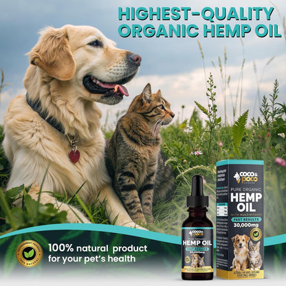 CocoPoco® Oil for Dogs Cats - Made in UK - Oil for Dog -100% Natural - Pack of 1