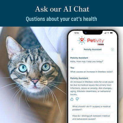 Purina Petivity Smart Litter Box Monitor Cat Weight Scale & Health Tracker - Monitor Litter Habits, Track Weight Accurately, AI Alerts & Monthly Reports, Phone App, Works for Multiple Cats