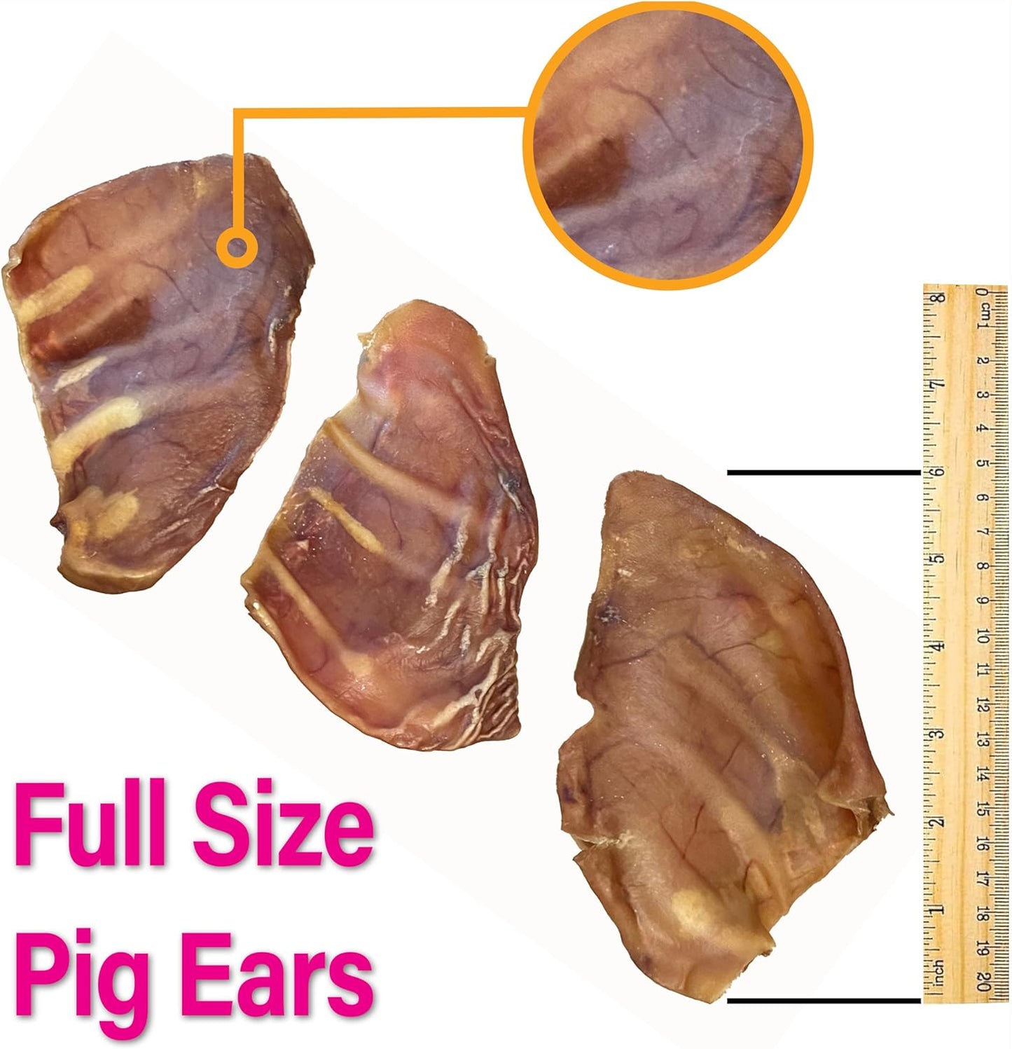 Scoochie Pet Brazilian Pig Ears - All-Natural Dog Chews, Pig Ears for Dogs, Chemical-Free, Long-Lasting Treat - 75 Count