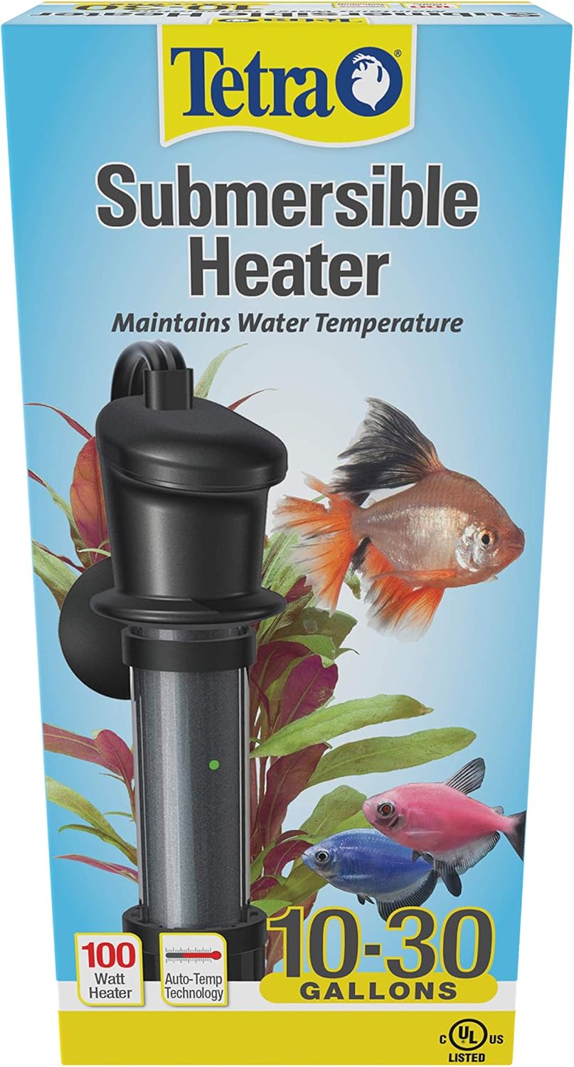 Tetra 26446 HT Submersible Aquarium Heater With Electronic Thermostat, 100-Watt, Multicolor, 10-30 Gallon