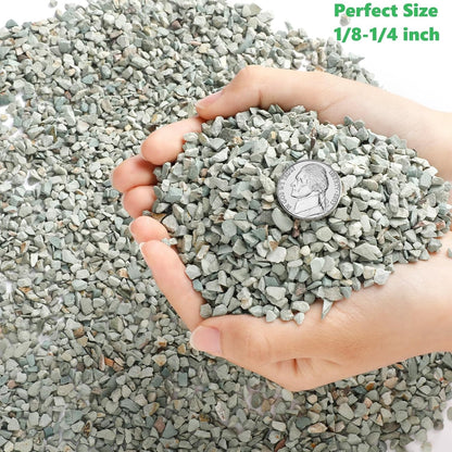 5lb Succulents and Cactus Green Zeolite, Décor & Additive Rocks, Natural Decorative Gravel for Bonsai, Fairy Gardening, DIY Projects, Vases Fillers, Terrarium