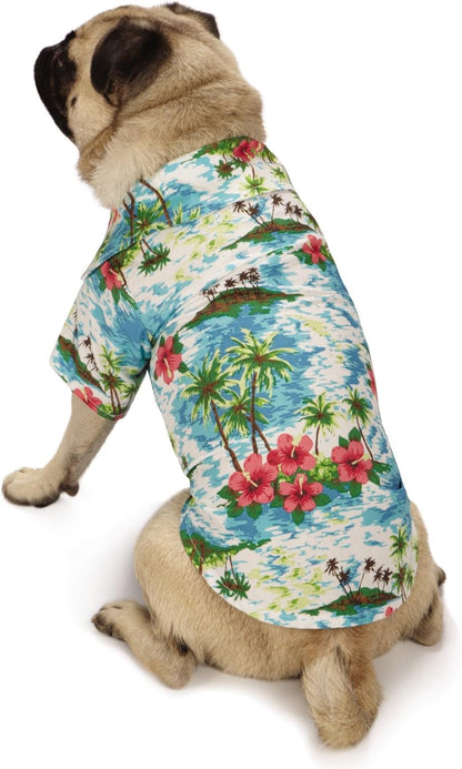 Casual Canine Pet Supplies Camp pet shirts, Blue, Small Medium US