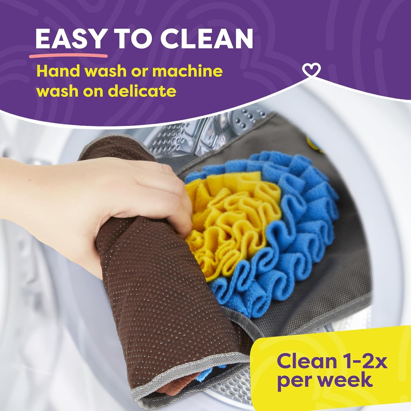 Hertzko Snuffle Mat for Dogs & Cats – Includes Lick Mat & Spatula – Dog Snuffle Toy, Puppy Enrichment Mat, Slow Feeder, Treat Dispenser, Boredom Relief, Pet Anxiety Aid