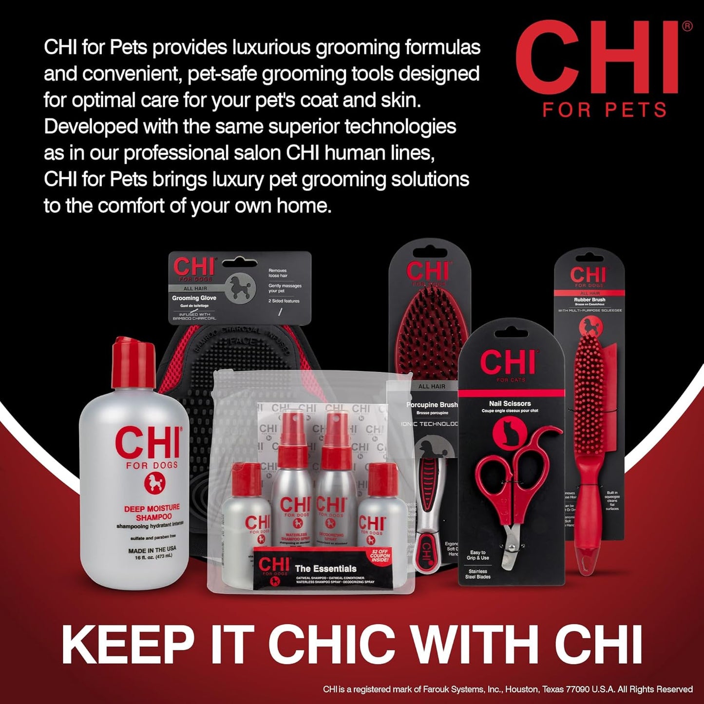 CHI for Dogs Deodorizing Spray - Odor Eliminator for Smelly Coats - Safe Deodorant Spray for Puppies and Adult Dogs - Sulfate and Paraben Free - Made in USA, 8 Fl Oz