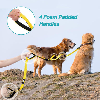 PetBonus No Tangle Double Dog Leash and Dog Seat Belt for Car