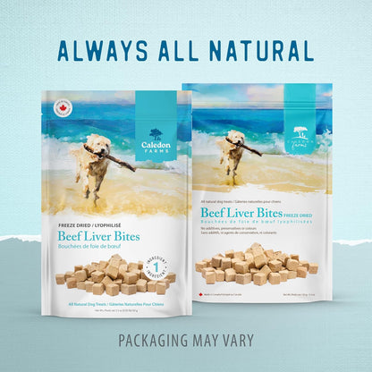 Caledon Farms Freeze Dried Beef Liver Bites Dog Treats, 150 Grams/5.3OZ