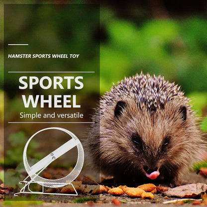 Silent Hamster Exercise Wheel Iron Frame 32Cm, White Small Animal Running for Hedgehogs, Squirrels, Sugar Gliders and Gerbils, Quiet Nail Grinding Plaything for Pets