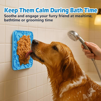 Lick Mat for Dogs & Cats,Dog Lick Mat with Suction Cups for Anxiety Relief, Slow Feeder Dog Licking mat, Puppy Lick mat for Bath Time, Grooming & Training (S & L)