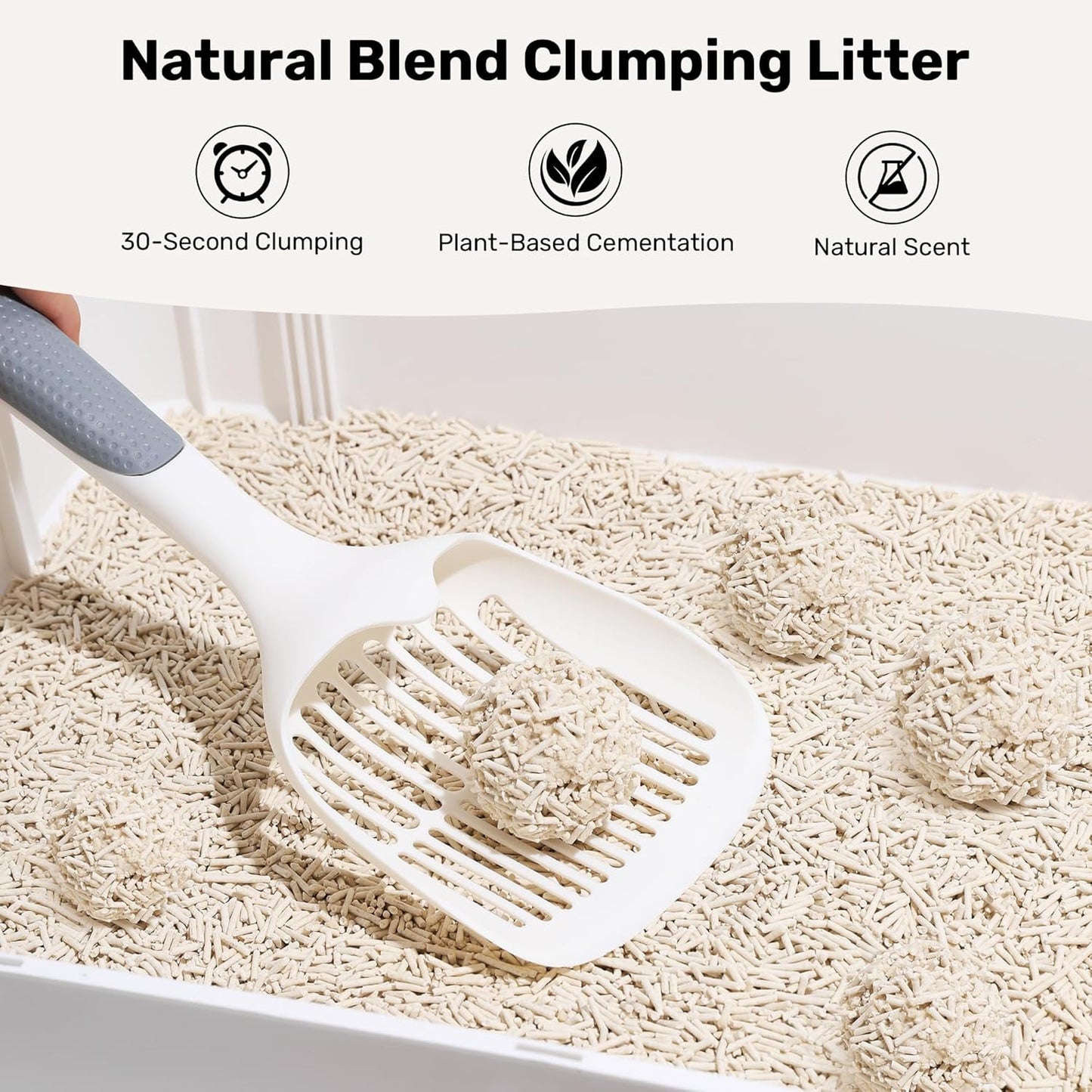 FUKUMARU Tofu Cat Litter, 16lb Fast Clumping & Superior Odor Control, Natural Corn Scent, Dust-Free, Flushable, Low Tracking, Ultra Absorbent, Lightweight, 8lb x 2 Bags