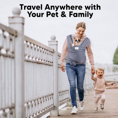 Sling Carrier for Small Dogs and Cats, Cat Carrier Pouch, Puppy Sling, Dog Chest Wrap, Cat Wraps, Comfortable, Weight-Distributing Pet Sling, Travel and Daily Use (Black)- Olsalv (Pink)