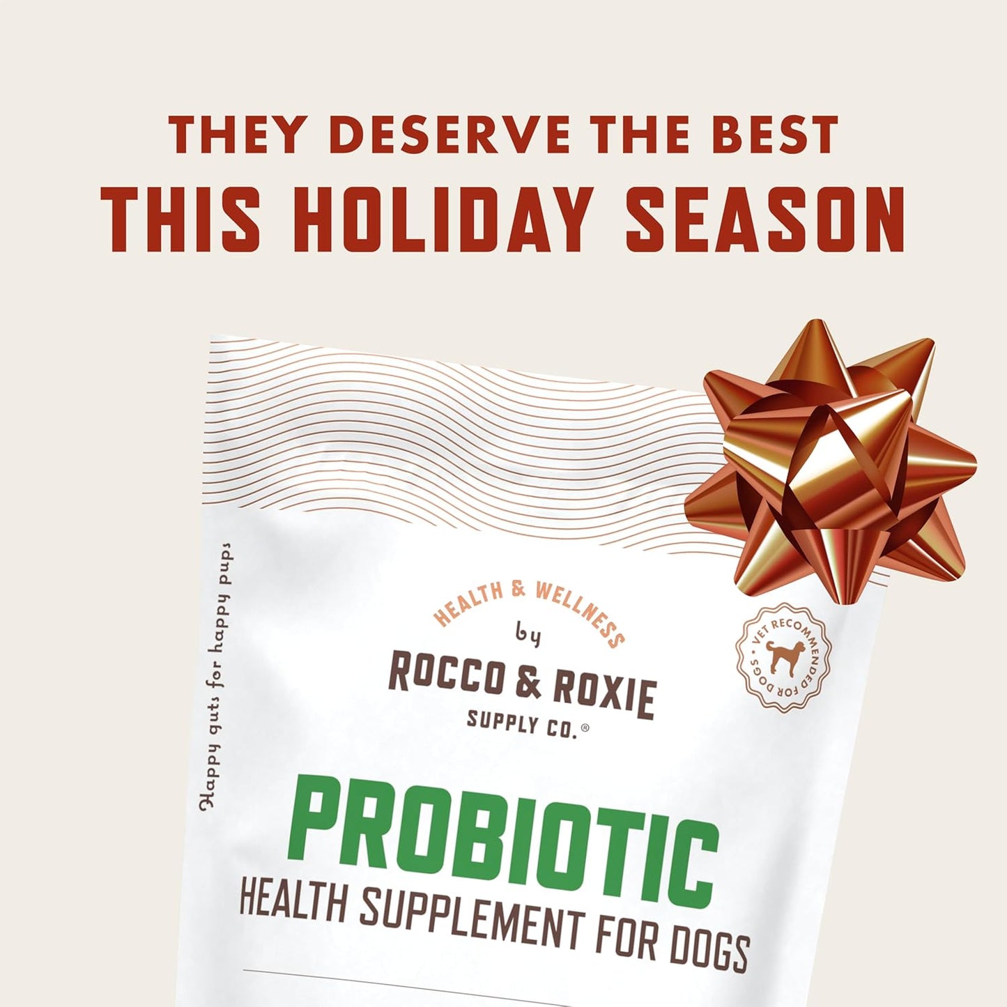 Rocco & Roxie Probiotics for Dogs, Support Gut and Digestive Health, Anti Diarrhea, Constipation & Gas Relief, Allergies, & Itchy Skin, Prebiotics, Enzymes, Puppy to Senior Dog Supplements Chews 60ct