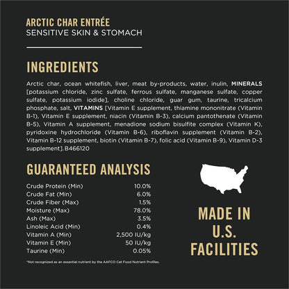 Purina Pro Plan Sensitive Skin and Stomach Wet Cat Food Variety Pack, Duck and Artic Char Entrees - (Pack of 24) 3 oz. Cans