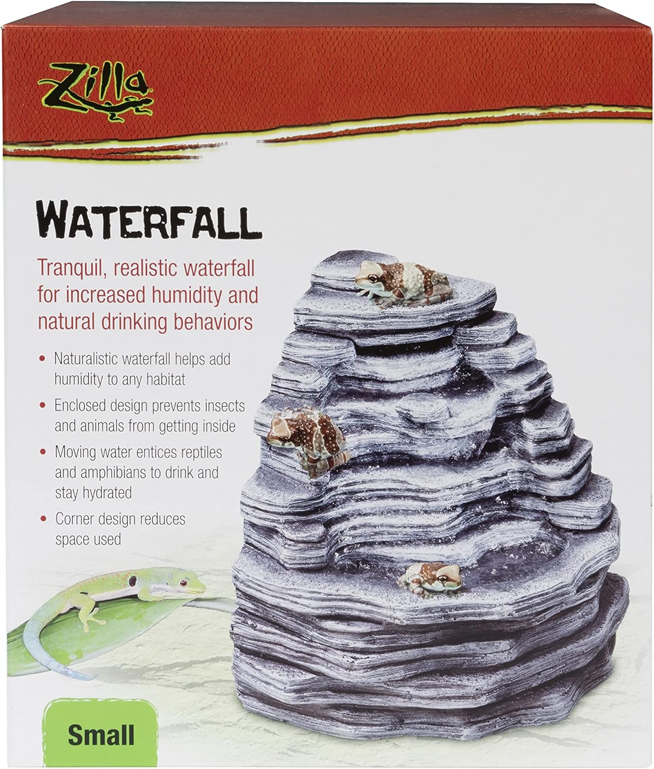 Zilla Pet Reptile Terrarium Waterfall Décor, Small