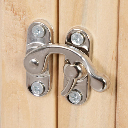 Wooden Cat Catio Outdoor Enclosure with Hammock and Platforms, Weatherproof Design, Burlywood