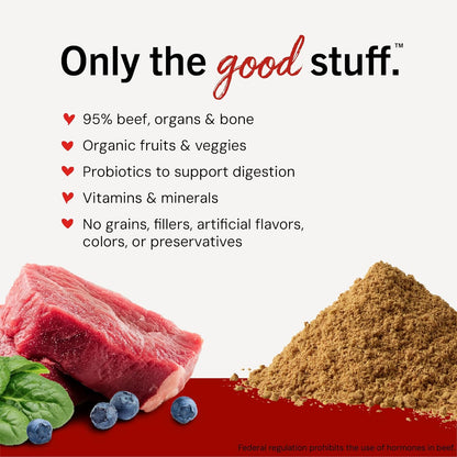 Stella & Chewy's Freeze-Dried Raw Marie’s Magical Dinner Dust - - Premium Beef Dog Food Topper with Organic Fruits & Vegetables - Perfect for Picky Eaters - 7oz