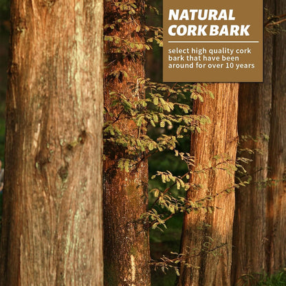 2pcs Cork Bark 12x8 inch Natural Cork Reptile Background, Terrarium Climbing Mat Wall Decor for Bearded Dragons, Lizards, Geckos, Turtles, Snakes, Frogs, Spiders - Habitat Accessories