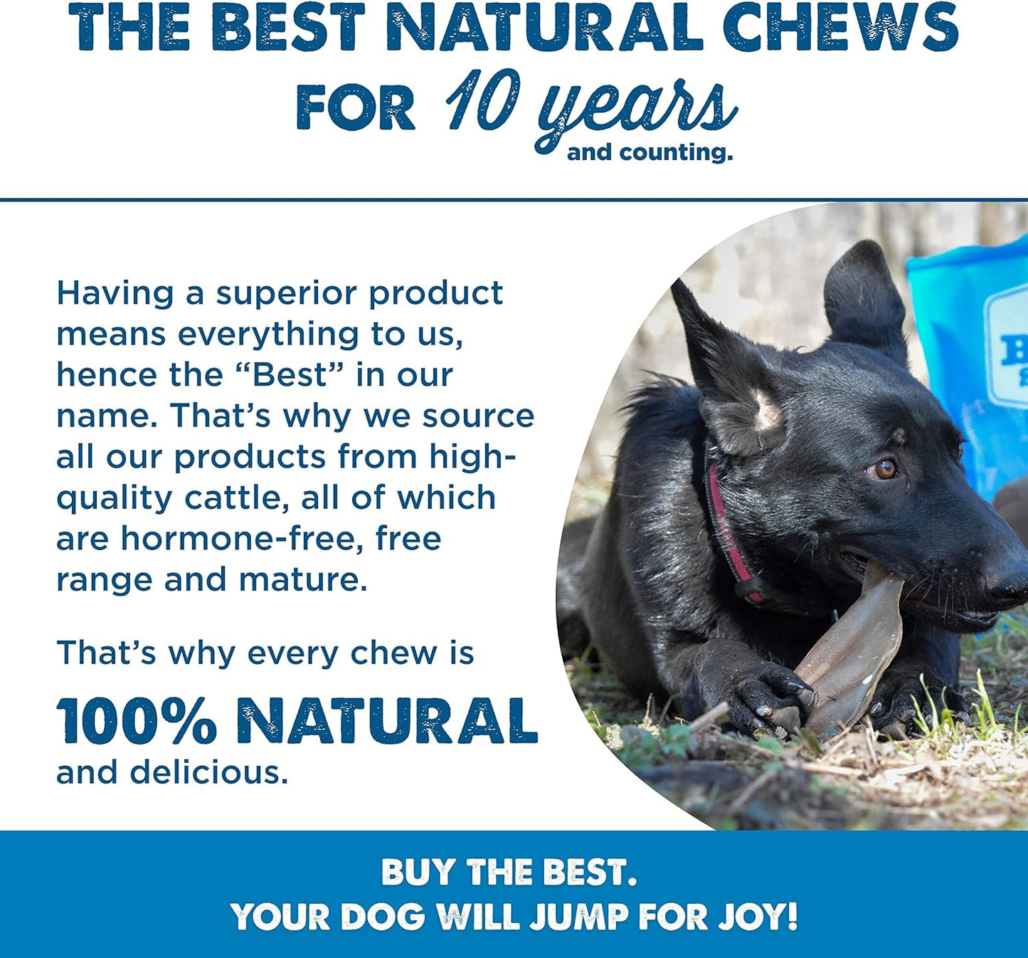 Best Bully Sticks Cow Ears for Dogs - 15 Count (Pack of 1) - Natural, Free-Range Grass-Fed, Single Ingredient, High Protein, Easily Digestible, Great for Various Breeds