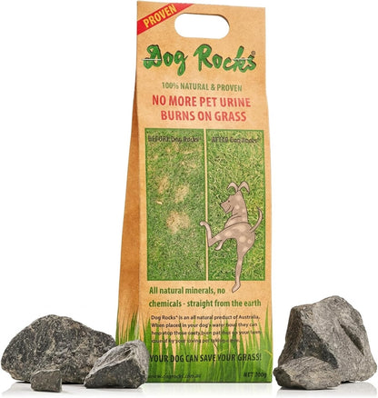 Dog Rocks for Urine Burning Grass - 200g Natural Pet Rock to Help Maintain Green Lawn - Grass Savers for Dog Urine - 2 Month Supply for Use in Water Bowls or Yard