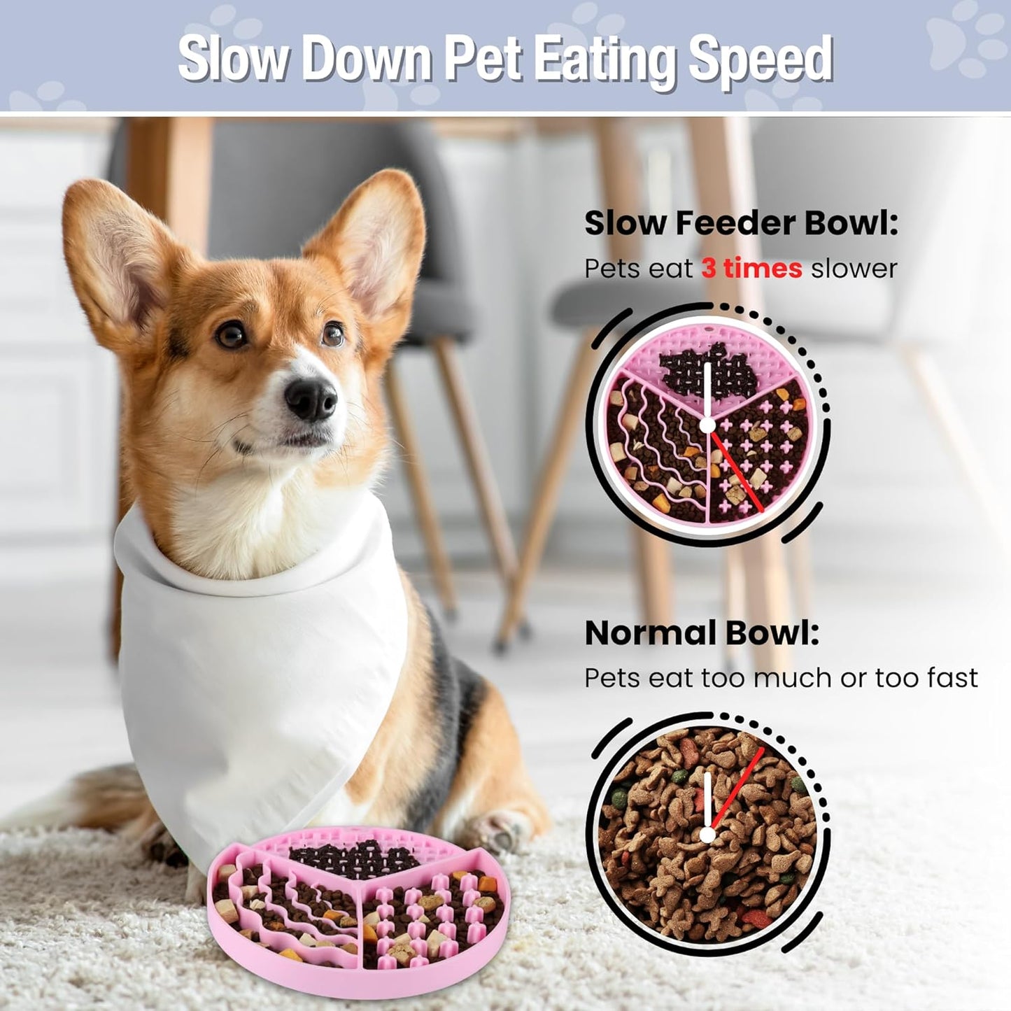 Lick Mat for Dogs and Cats with Suction Cups, Silicone Slow Feeders Dog Bowls for Anxiety Relief, Perfect for Yogurt, Treats or Peanut Butter (Pink)