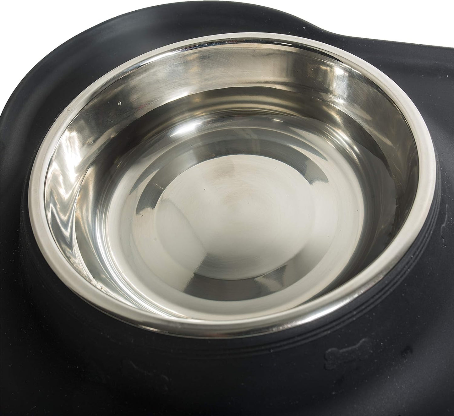 Franklin Pet Supply Double Bowl Pet Feeding Station - Stainless Bowls - No Mess - No Spill - Non-Slip, Model Number: 90062XB