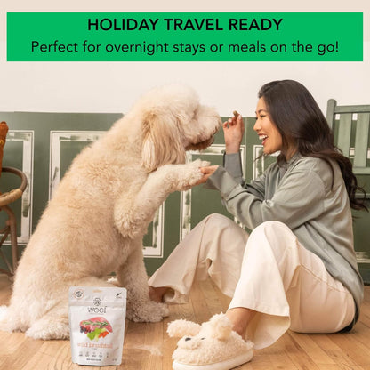 The New Zealand Natural Pet Food Co. – Freeze-Dried Holiday Pet Essentials Bundle (5 Items) – Venison, Brushtail, Tripe Topper, Beef Treats & Manuka Wipes