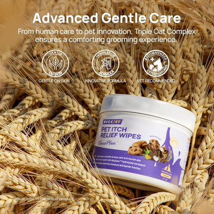 HICC PET Itch Relief Wipes, Hot Spot Treatment for Dogs & Cats