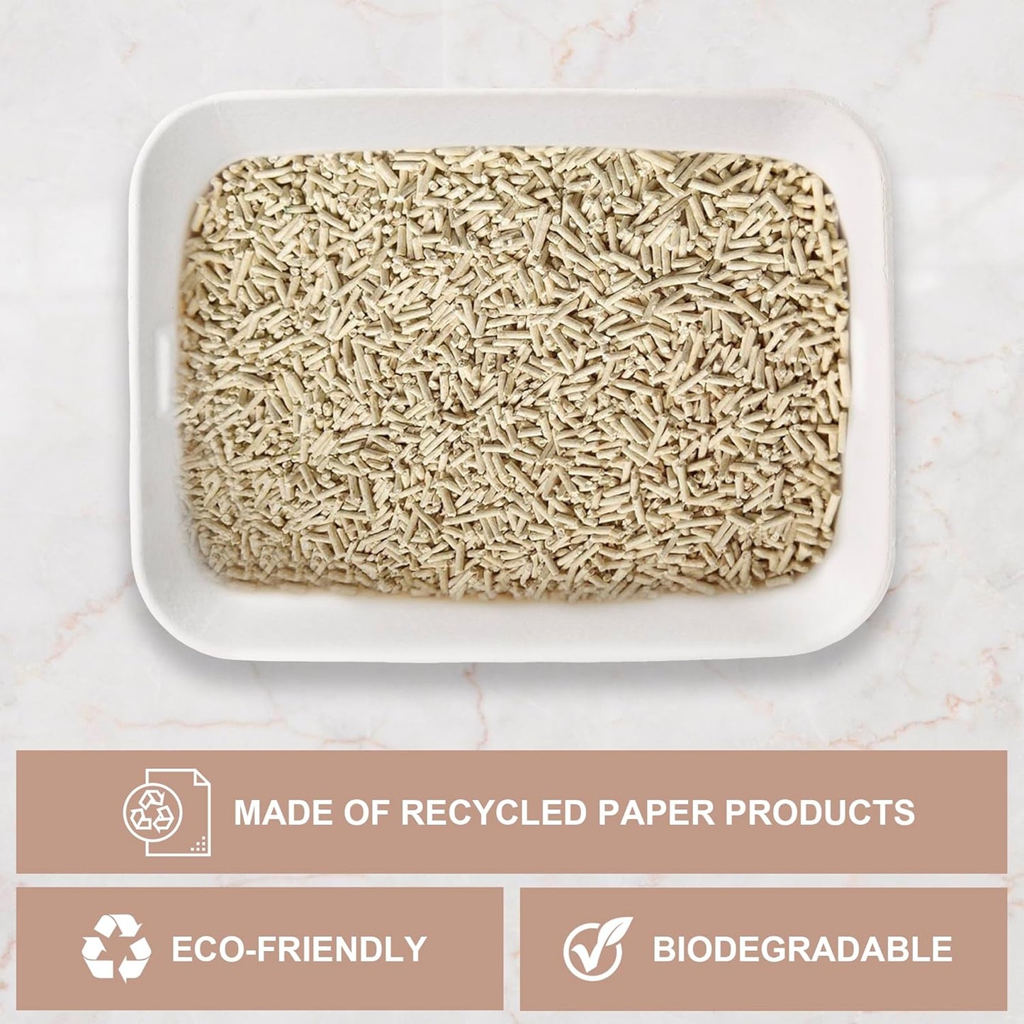 Disposable Cat Litter Box, Sturdy and Durable, Extra Thick, Large Size - 16.2"x12.6"x3.9", Water Resistant and Sustainable, Disposable Litter Boxes for Cats (White, 10-Pack)