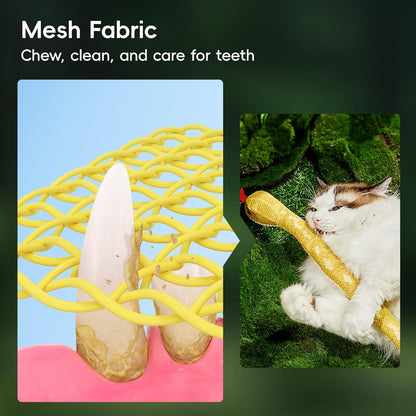 Potaroma Cat Toys Realistic Snake Catnip Crinkly Sound Toy 2 Pcs for Halloween, Mesh Fabric for Teeth Cleaning, Interactive Kicker Toys for Indoor Kitten Exercise 20 Inches