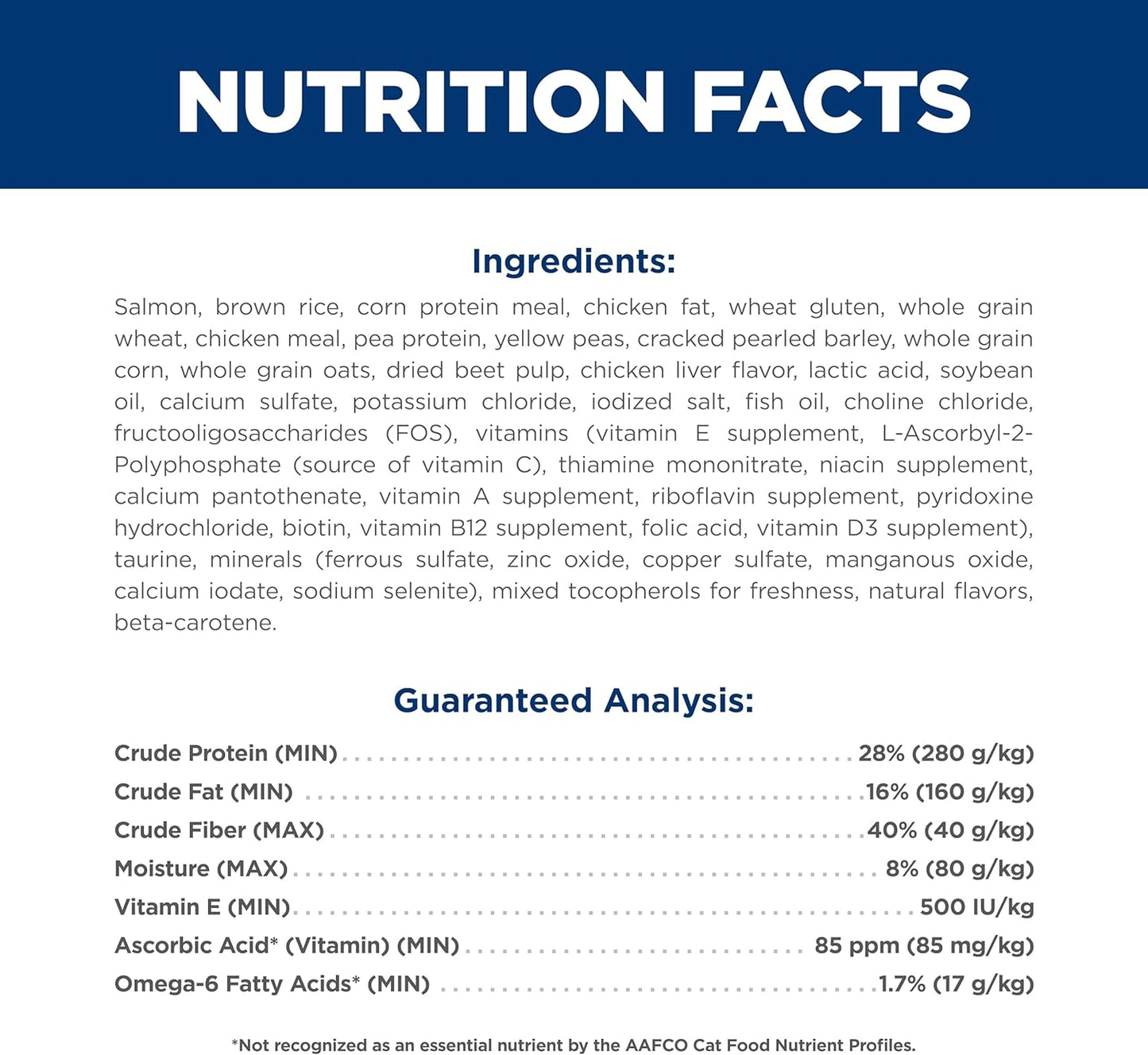 Hill's Science Diet Adult 1-6, Adult 1-6 Premium Nutrition, Dry Cat Food, Salmon & Brown Rice, 6.5 lb Bag