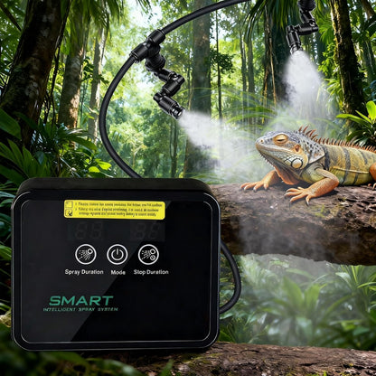 Reptile Mister System, Mister for Reptile Tank Terrarium Fogger/Humidifier & 360° Nozzles 5PCS, Reptile Misters Automatic for Bearded Dragon，Snake, Gecko, Frog, Lizard