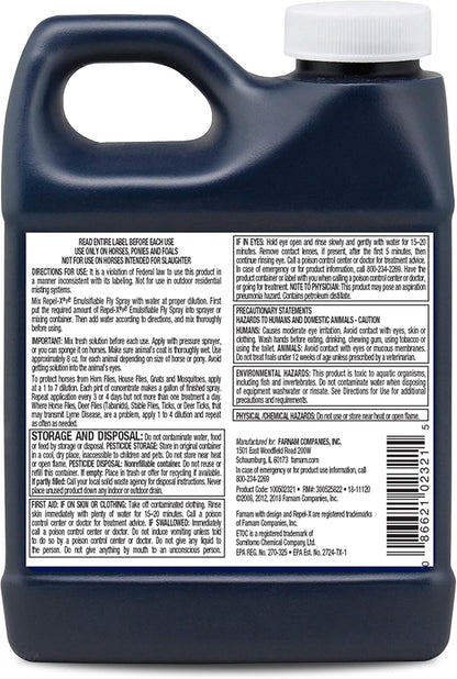 Farnam Repel-X pe Concentrated Fly Spray for Horses, Just Add Water 16 Ounces