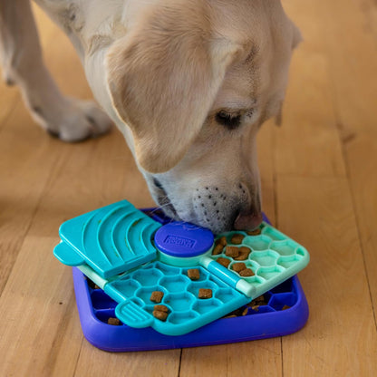 Outward Hound by Nina Ottosson Lick N’ Flip 3-in-1 Interactive Dog Puzzle Toy, Lick Mat & Slow Feeder – Calming Enrichment Feeder for Small & Medium Dogs, Holds 1 Cup of Wet of Dry Food
