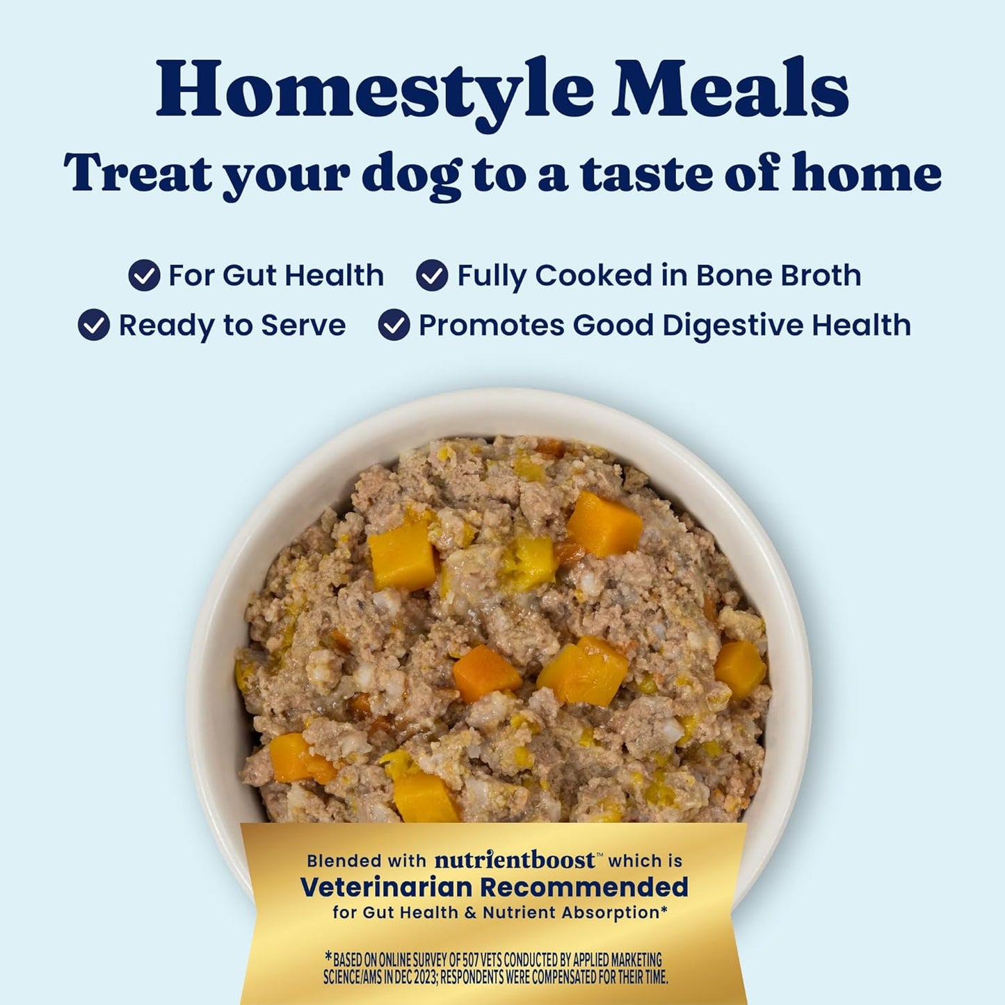 Solid Gold Homestyle Meals Wet Dog Food - Soft Food for Dogs w/Beef, Bone Broth & Superfoods for Gut Health Support - Dog Toppers for Dry Kibble - Fresh Refrigerated Full Meal Replacement - 9oz/6ct