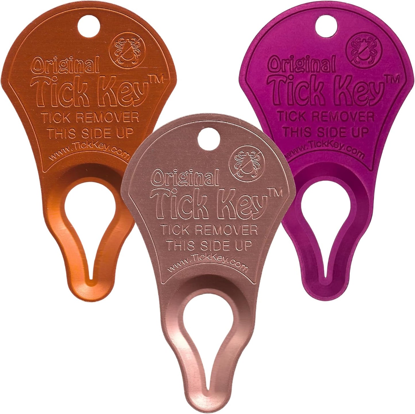 Original Tick Key for Tick Removal 3 Pack (Multi Color)