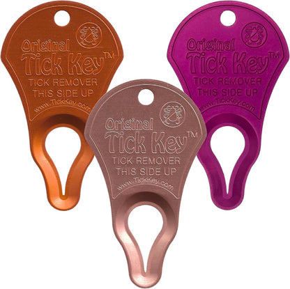 Original Tick Key for Tick Removal 3 Pack (Multi Color)