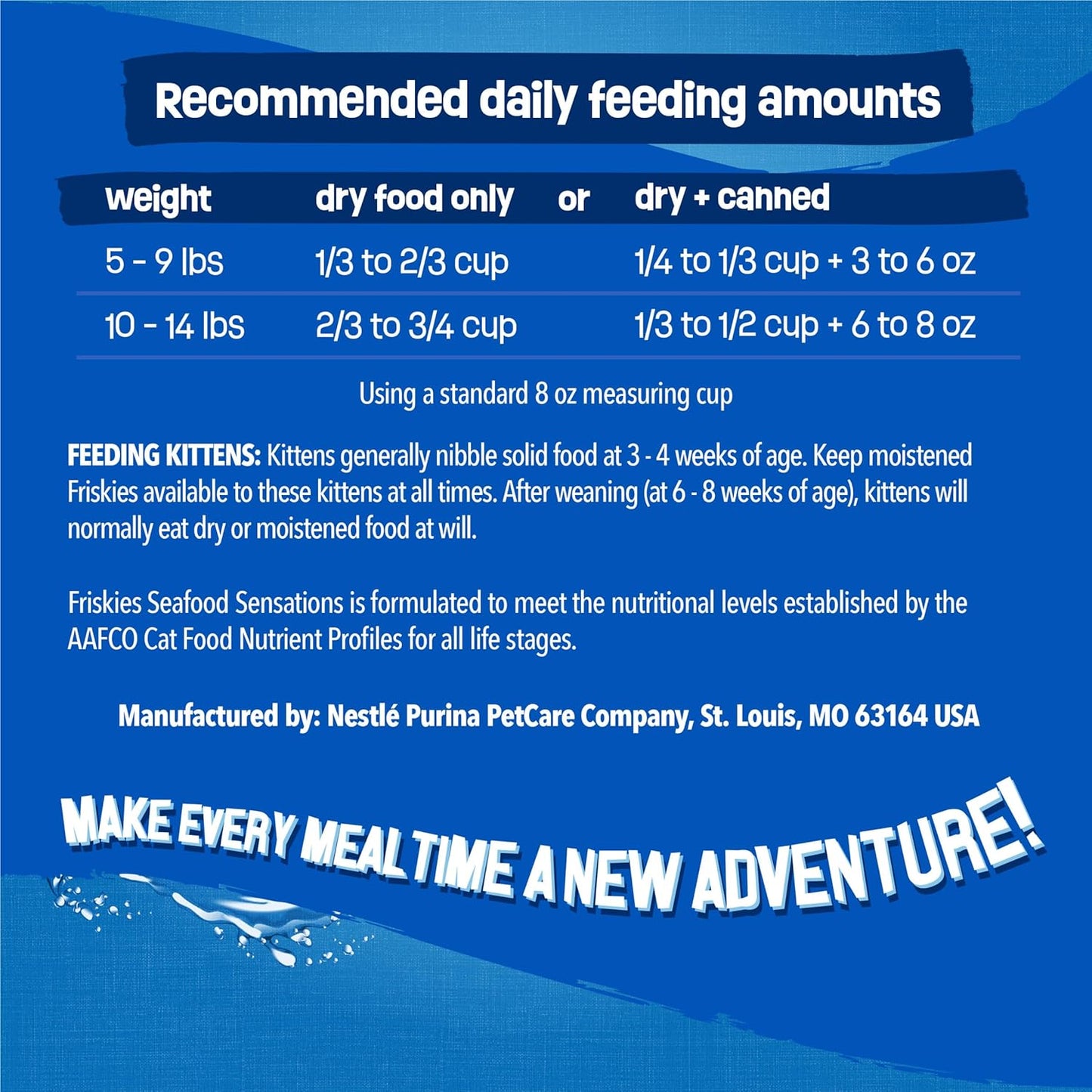 Purina Friskies Dry Cat Food Seafood Sensations With Salmon, Tuna, and Shrimp Flavors - 22 lb. Bag