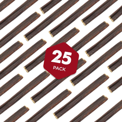 Best Bully Sticks 6 Inch Gullet Sticks - 25 Count (Pack of 1) - Natural, Thin, Hollow Esophagus Snack, Rawhide Alternative