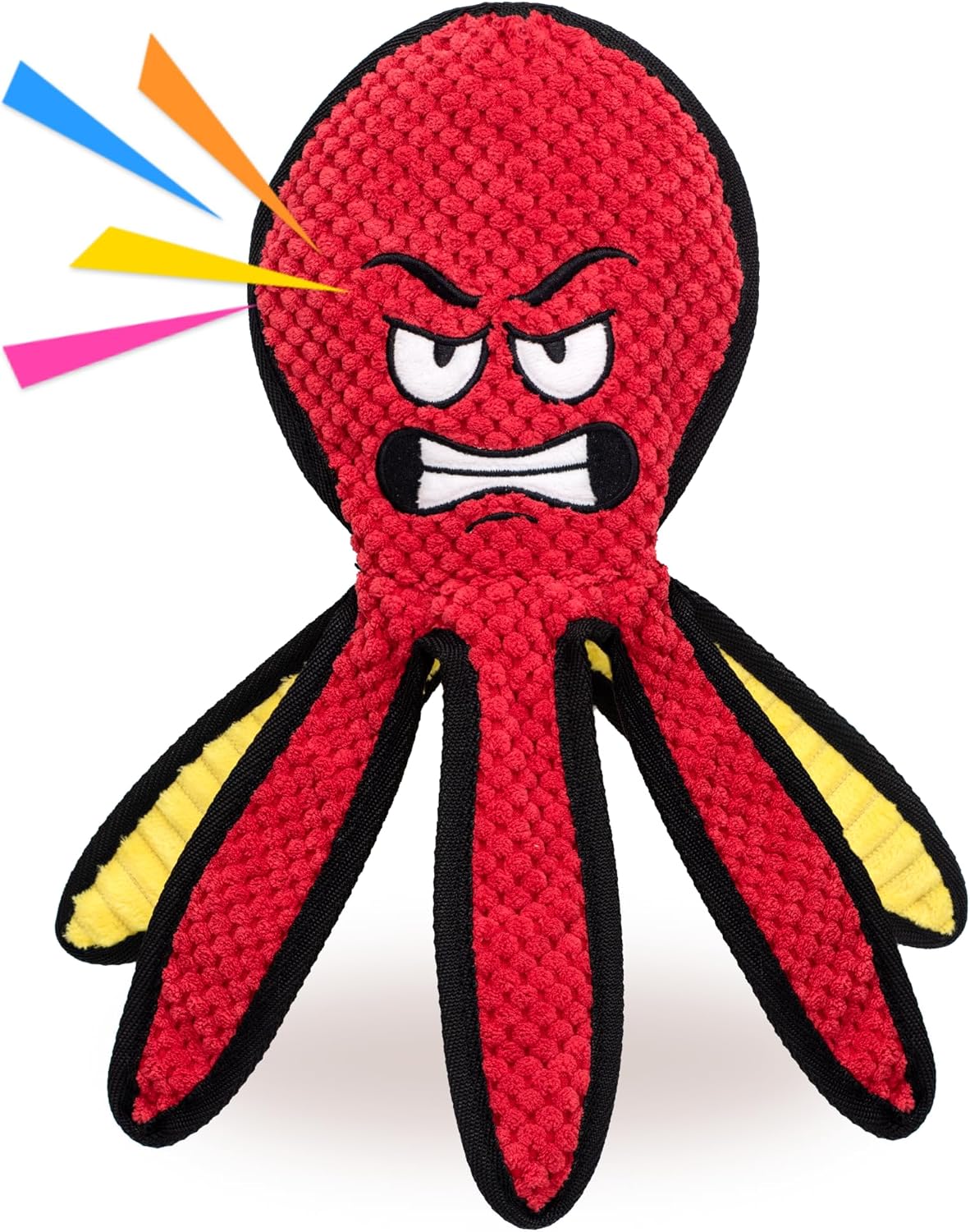 Dog Toys for Aggressive Chewers, Octopus Squeaky Puppy Toys, Stuffing Free Plush Chew Toys for Large Medium and Small Dogs, Interactive Tug Dog Toys to Keep Them Busy