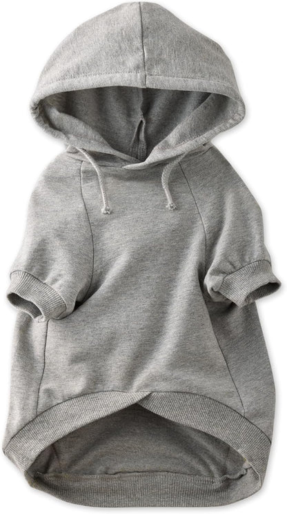 Rocky – The Orginal Lightweight Hooded TEE 100% Organic Cotton Dog Hoodie Pet Coat Sweater for Small, Medium, Large Dogs, Heather Gray, Medium (20-45 lbs)