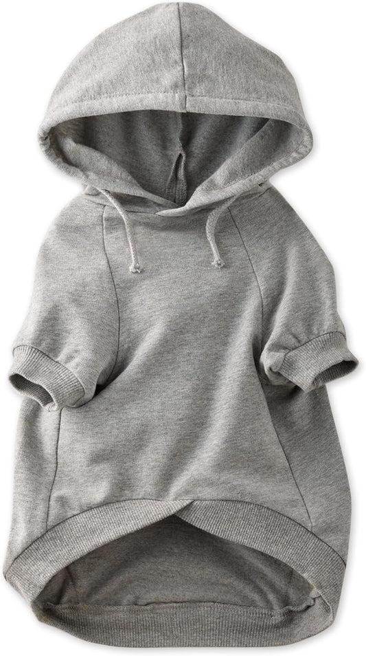 Rocky – The Orginal Lightweight Hooded TEE 100% Organic Cotton Dog Hoodie Pet Coat Sweater for Small, Medium, Large Dogs, Heather Gray, Medium (20-45 lbs)