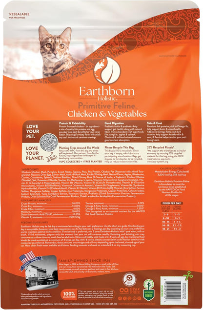 Earthborn Holistic Primitive Feline - Grain Free Dry Cat Food (12.5 Pounds)