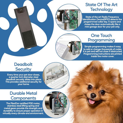 PlexiDor Performance Electronic Automatic Door Mounted Cat & Dog Door