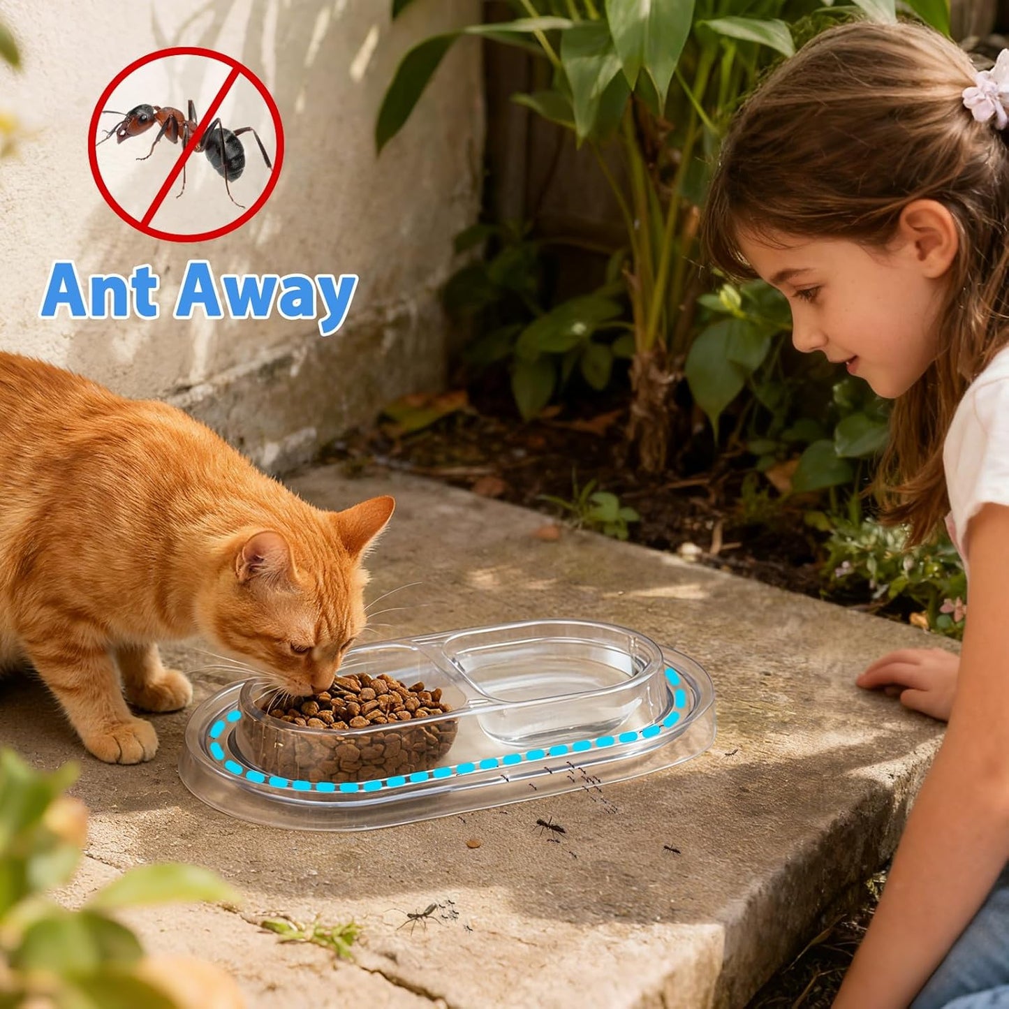 Disposable Ant Away Cat Bowls - 20 Pack Food-Friendly Plastic Bowls with Water Moat, Travel Dog & Cat Food Bowls for Outdoor Camping, Hiking, Emergency Kits (20 Packs)