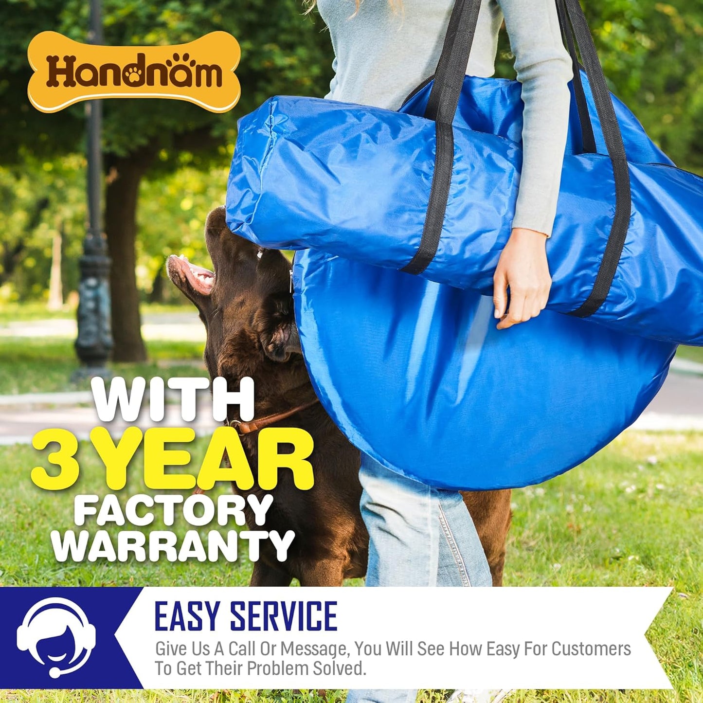 Dog Agility Course Backyard Set, 2 Agility Tunnel, 2 Jumps, 6 Weave Poles, Pause Box & More, Dog Obstacle Course Kit for Indoor and Outdoor